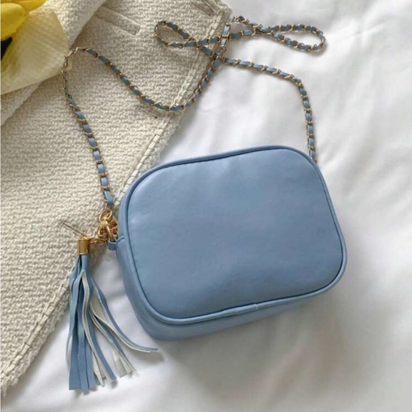 Luxe Vegan Leather Small chain crossbody shoulder bag - Picture 7 of 16